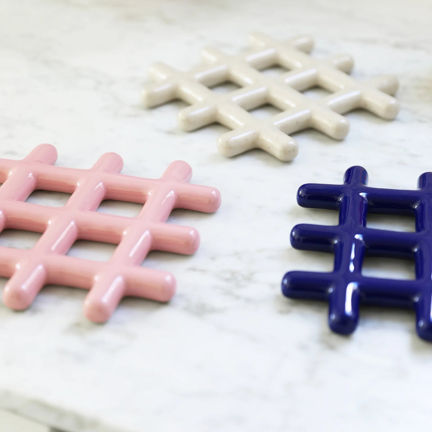 Dessous de plat - grille - rose - &Klevering