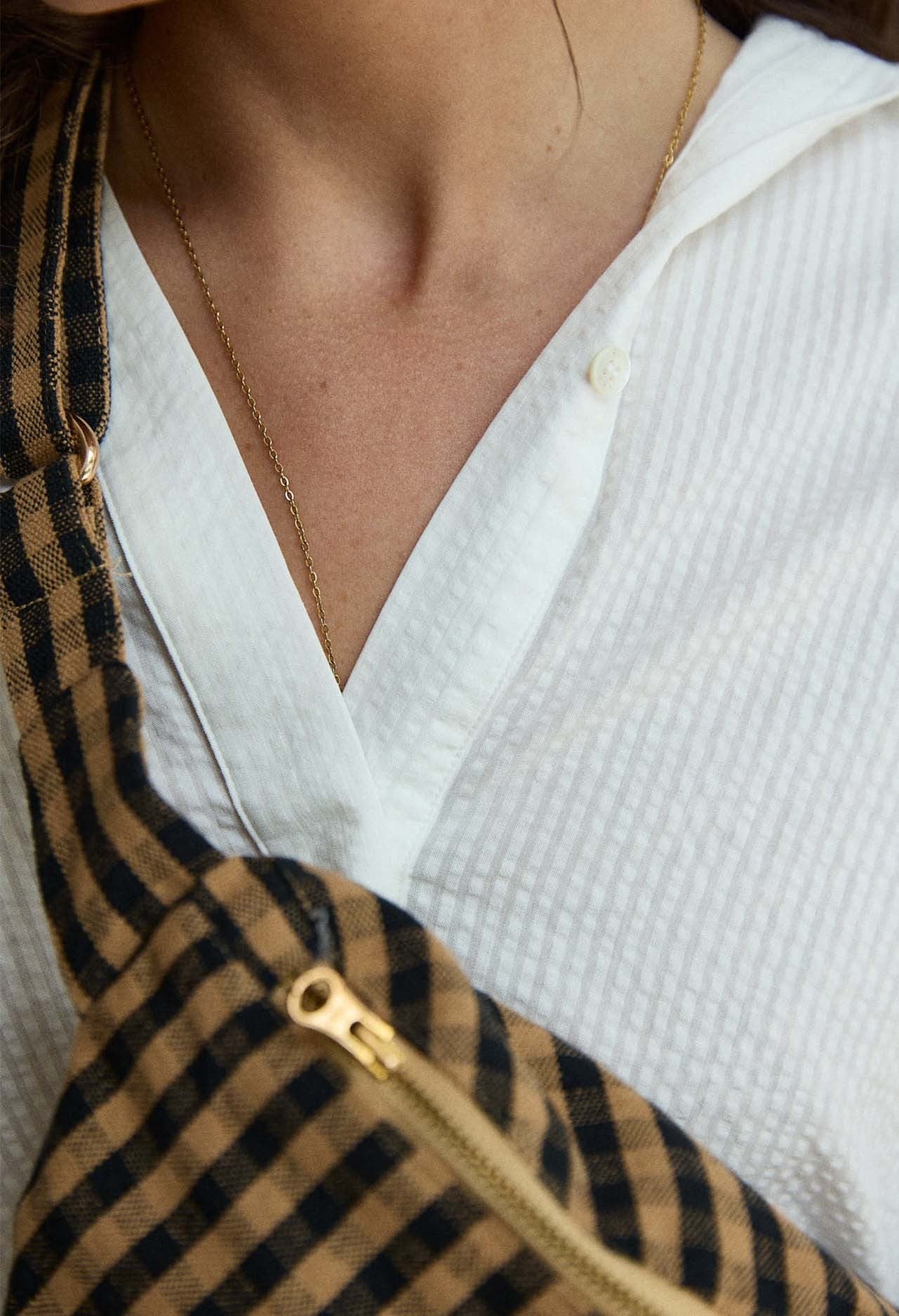 Sac - banane - Vichy café - Gabrielle Paris