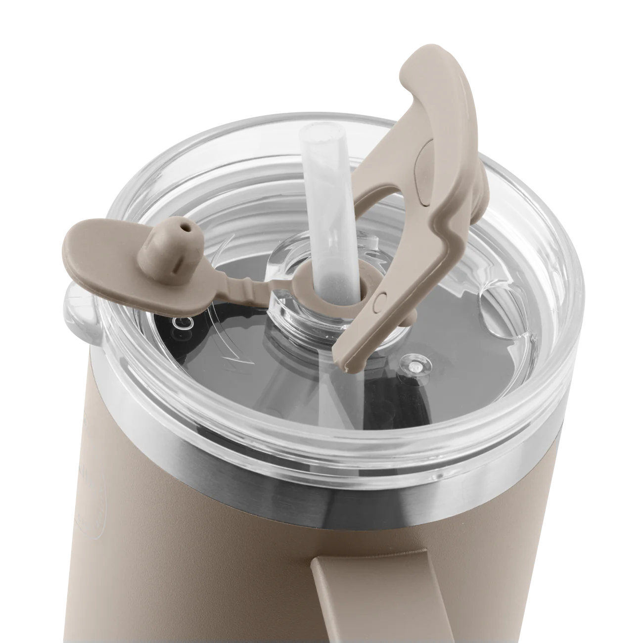 Gobelet isotherme avec paille - Beige crème - 885 ml - AYA&IDA