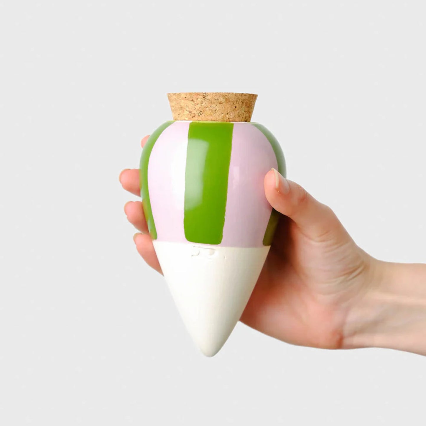 Olla hydratante - Rayé vert et lilas - Pepin