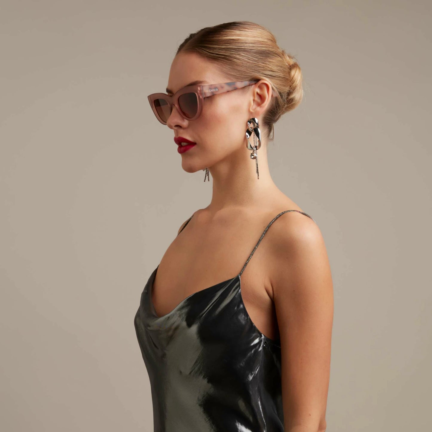 Claudia Big Cat Eye - Pink Havana - Okkia