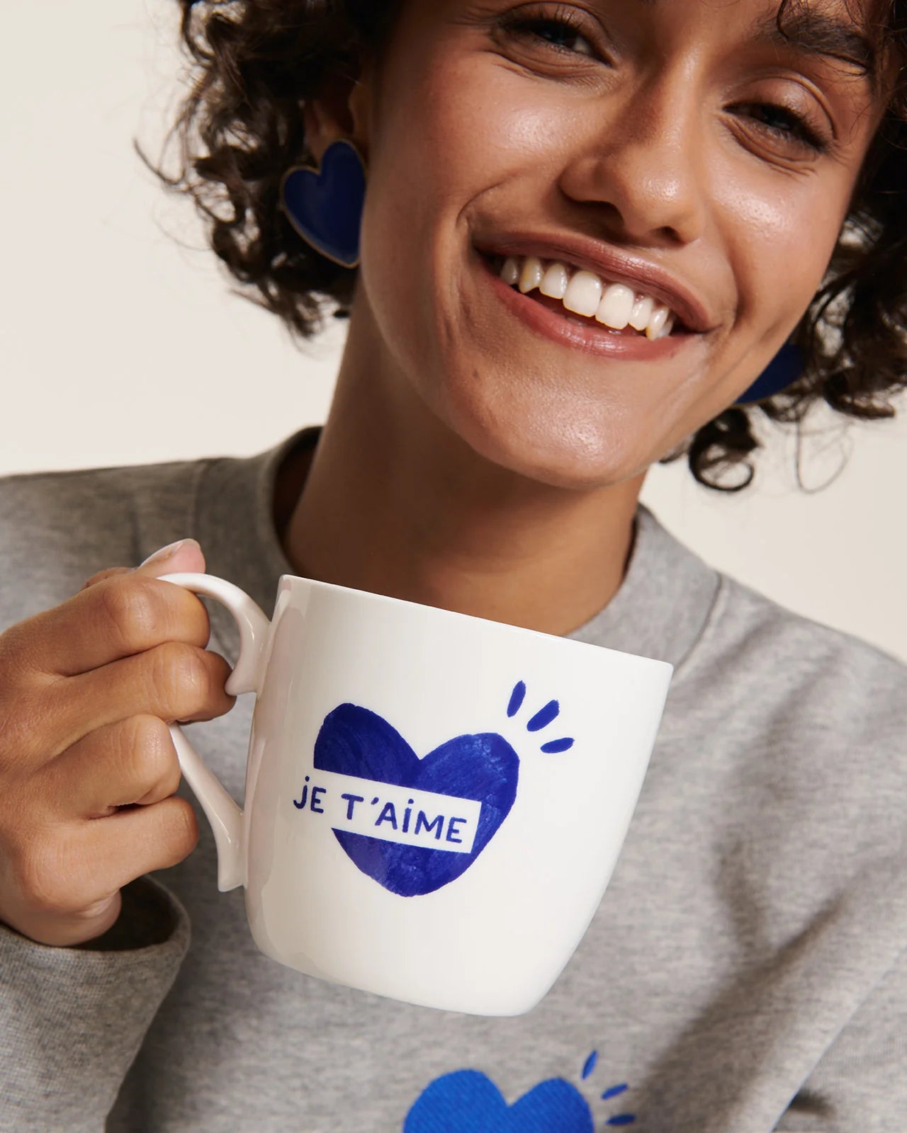 Le mug - Coeur - Je t'aime - bleu - émoi émoi
