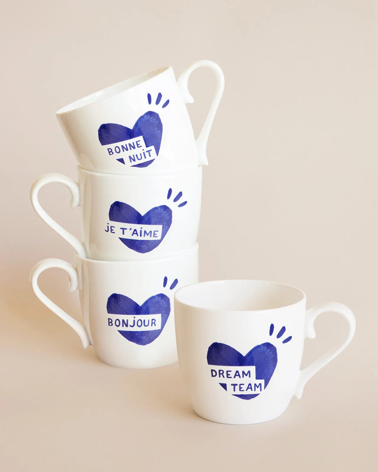 Le mug - Coeur - Je t'aime - bleu - émoi émoi