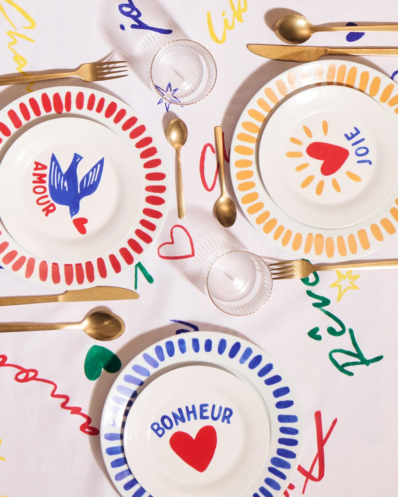 Assiette - Bonheur en porcelaine - Émoi Émoi