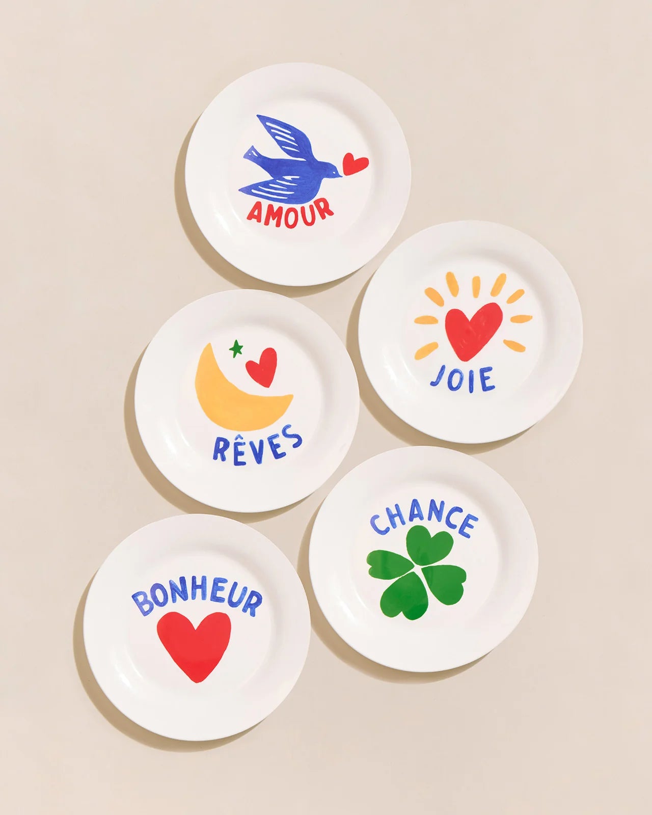 Assiette - Bonheur en porcelaine - Émoi Émoi