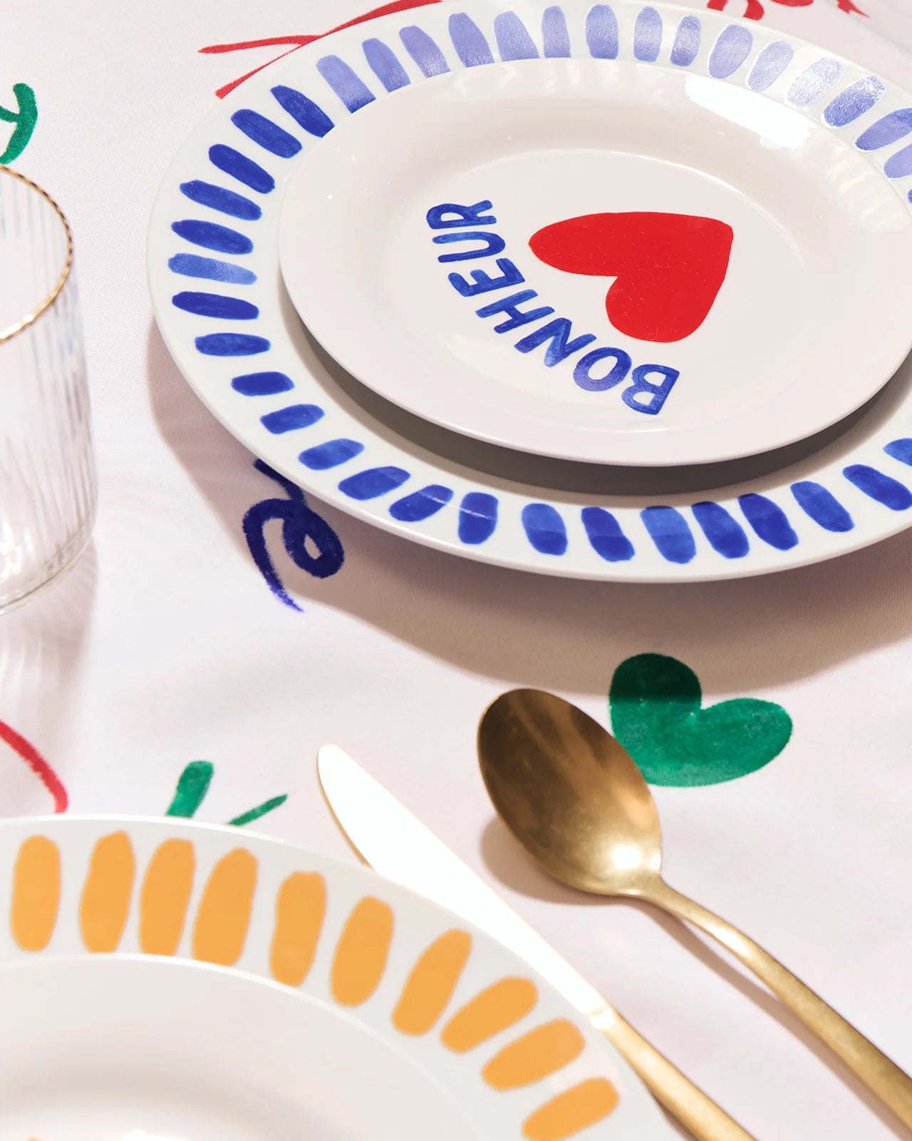 Assiette - Bonheur en porcelaine - Émoi Émoi