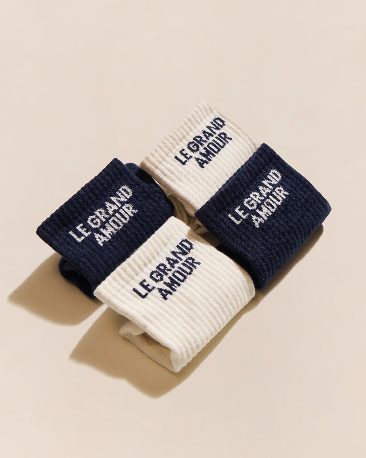 Chaussettes - Le grand amour - crème - Émoi Émoi