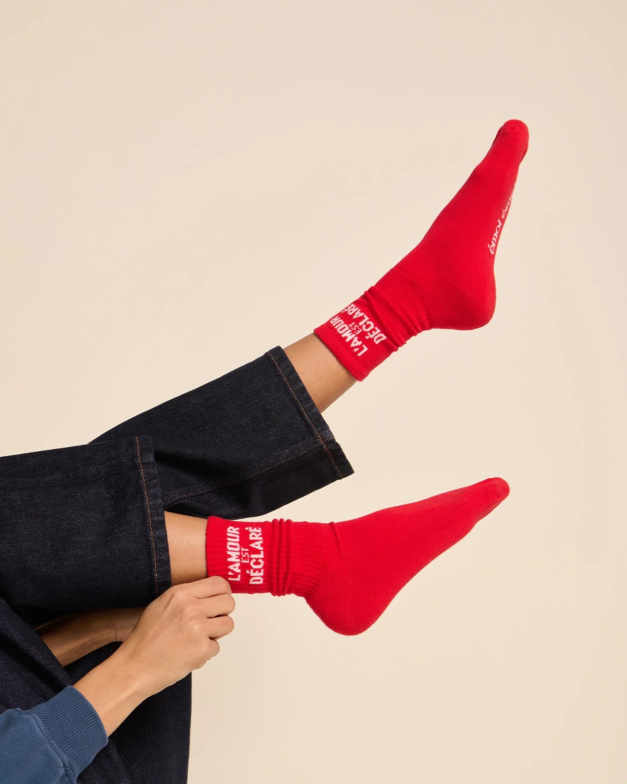 Chaussettes - L'amour est déclaré - rouge - Émoi Émoi