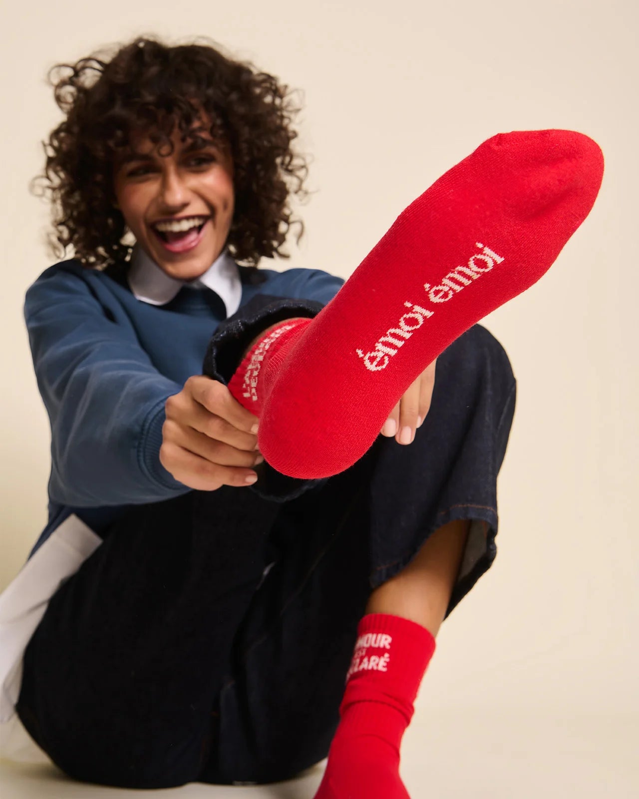 Chaussettes - L'amour est déclaré - rouge - Émoi Émoi