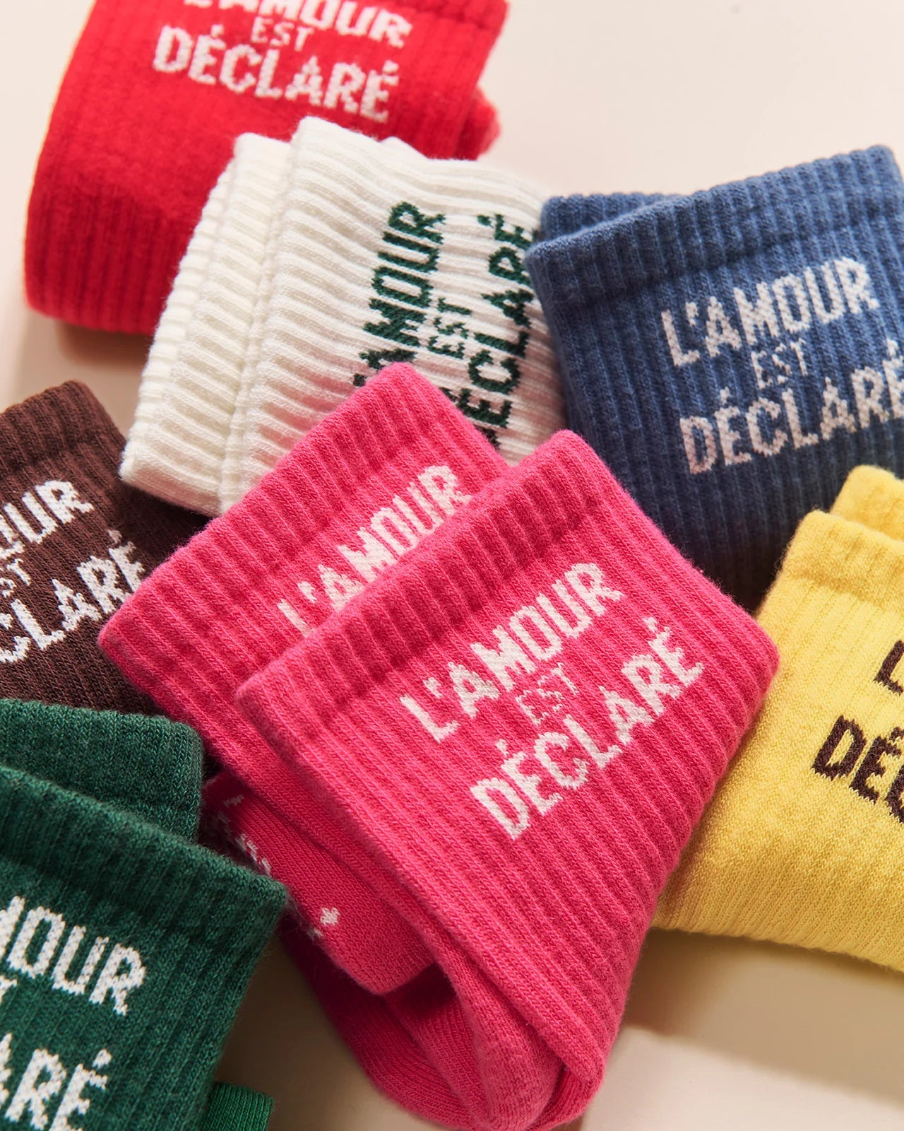 Chaussettes - L'amour est déclaré - rouge - Émoi Émoi