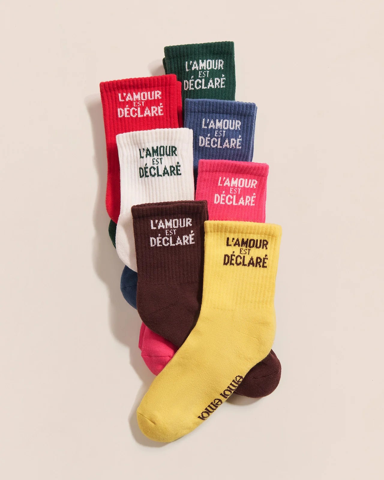 Chaussettes - L'amour est déclaré - rouge - Émoi Émoi