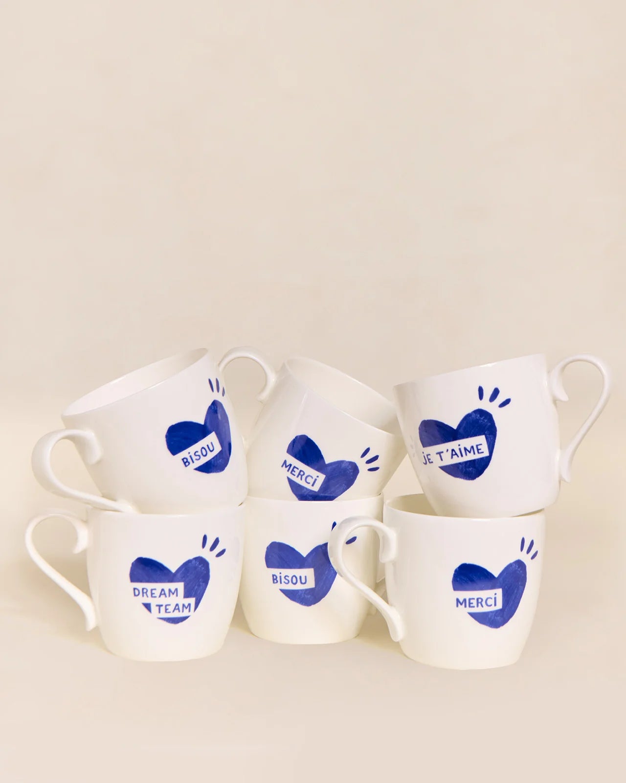 Le mug - Coeur - Merci - bleu - émoi émoi