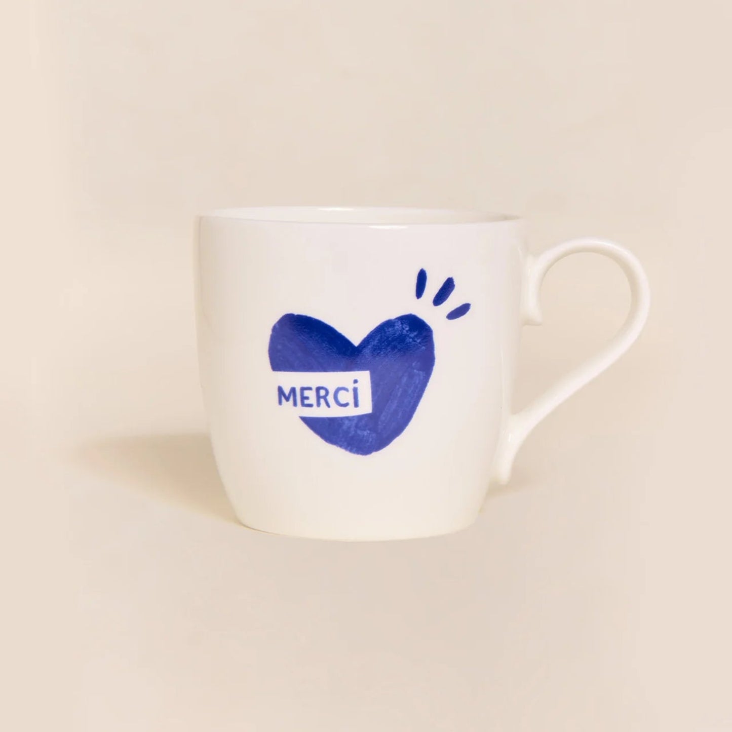 Le mug - Coeur - Merci - bleu - émoi émoi