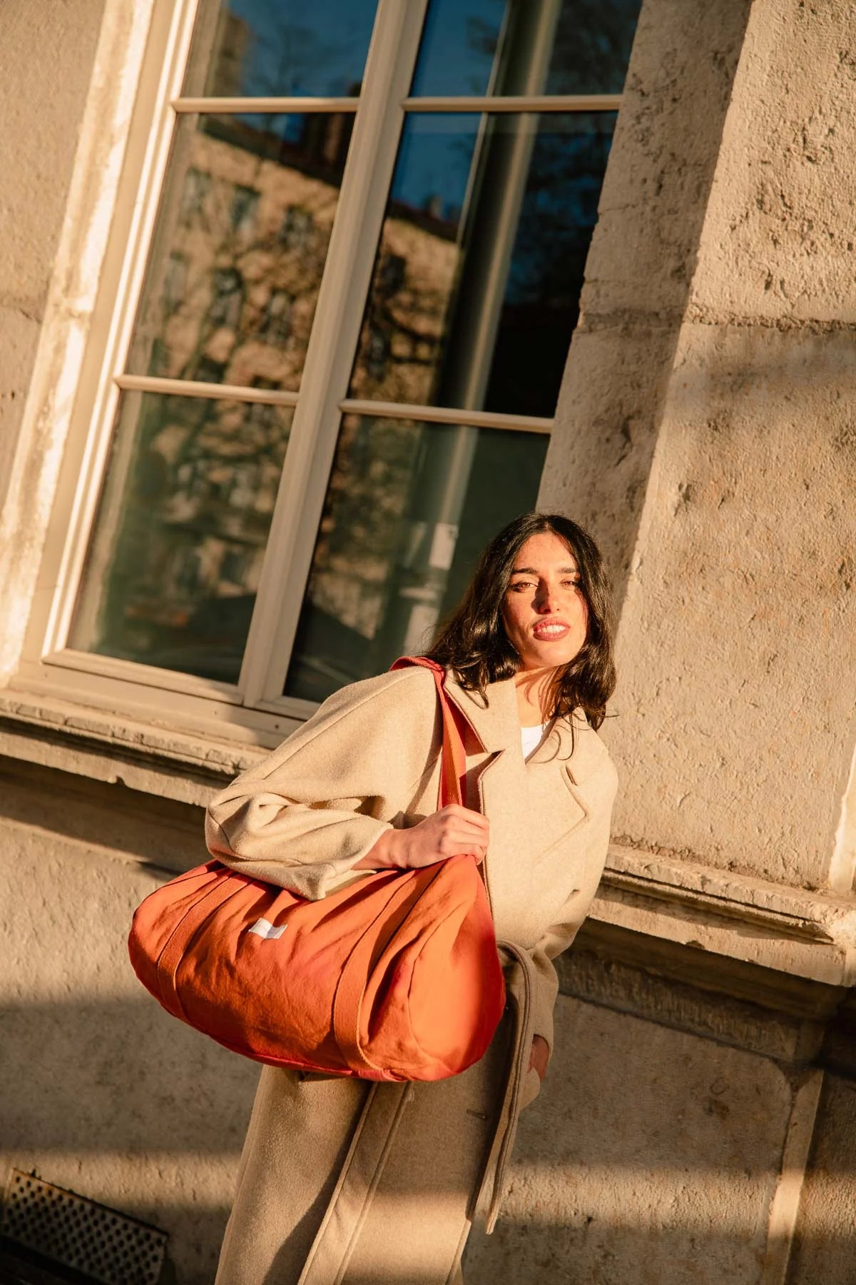 Sac - bowling - coton bio - Orange flamboyant - Les pensionnaires