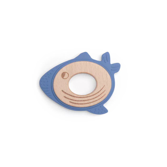 Anneau de dentition bois et silicone - Baleine - Les Aventures de Paulie - Moulin Roty