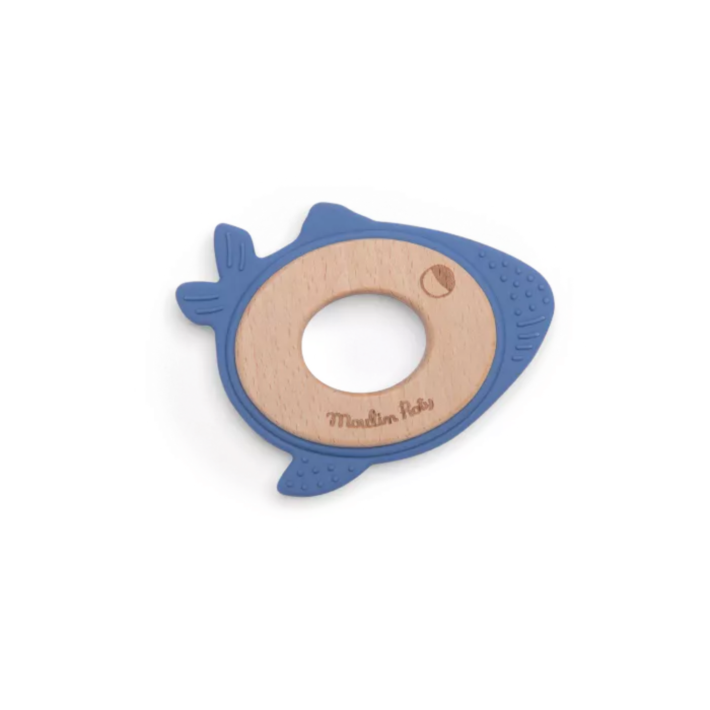 Anneau de dentition bois et silicone - Baleine - Les Aventures de Paulie - Moulin Roty
