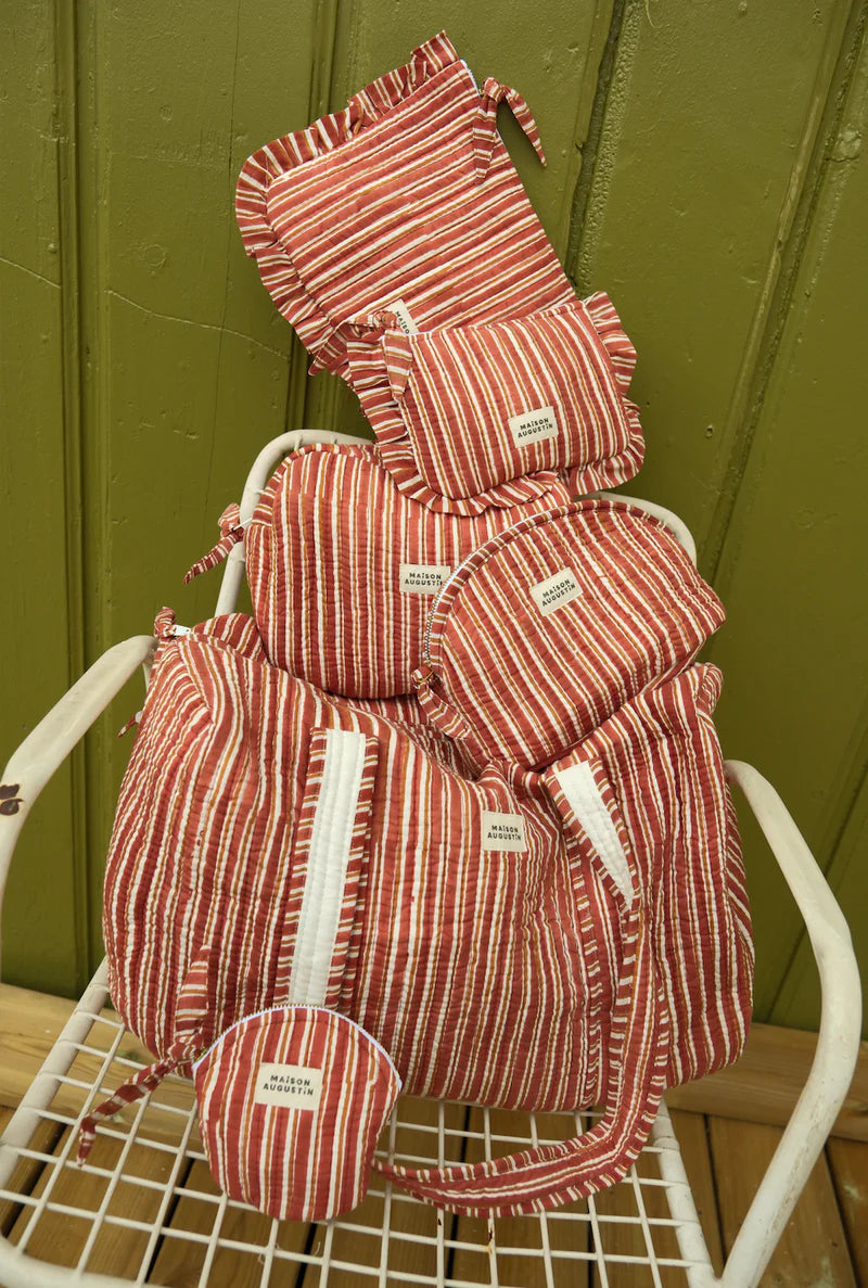 Sac - Week end - Stripe - Brown - Maison Augustin