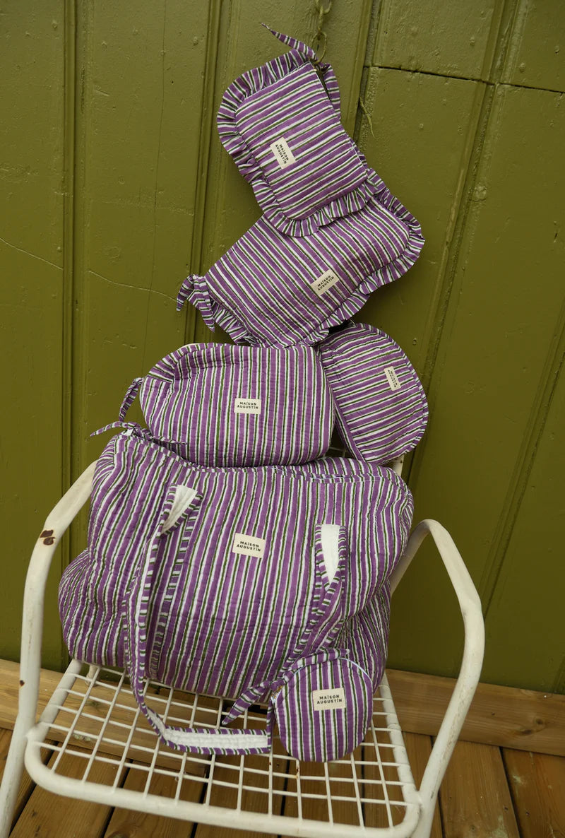 Trousse de toilette - Stripe - Purple - Maison Augustin