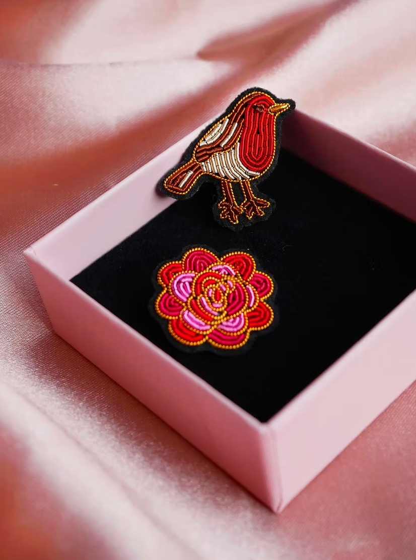 Broche - Rose - Mini Fleur - Malicieuse