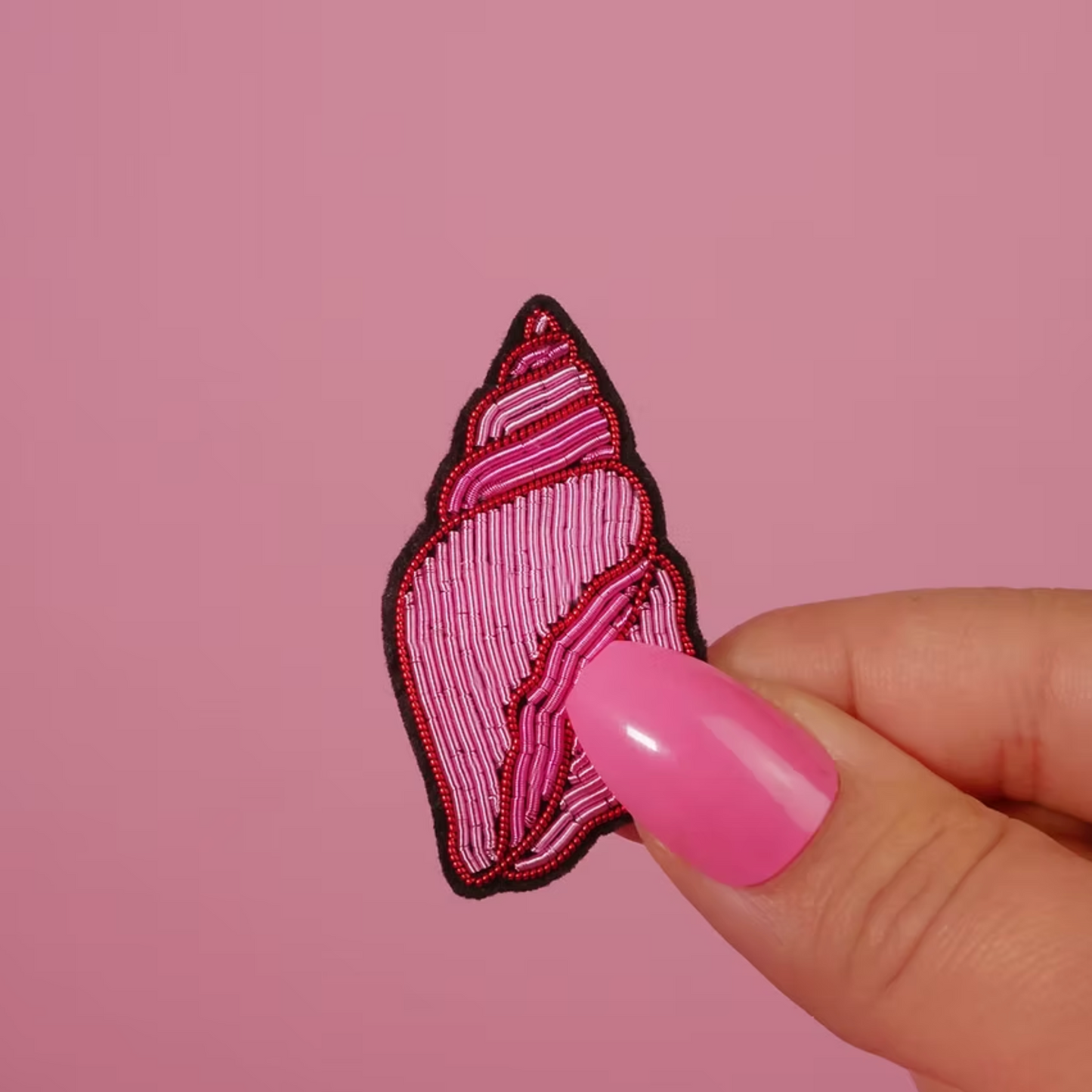 Broche - Coquillage rose - Malicieuse