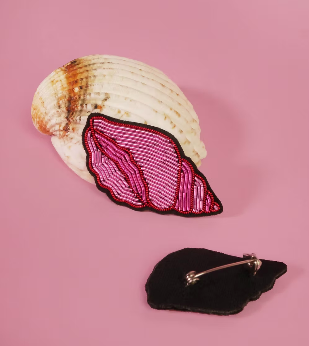 Broche - Coquillage rose - Malicieuse