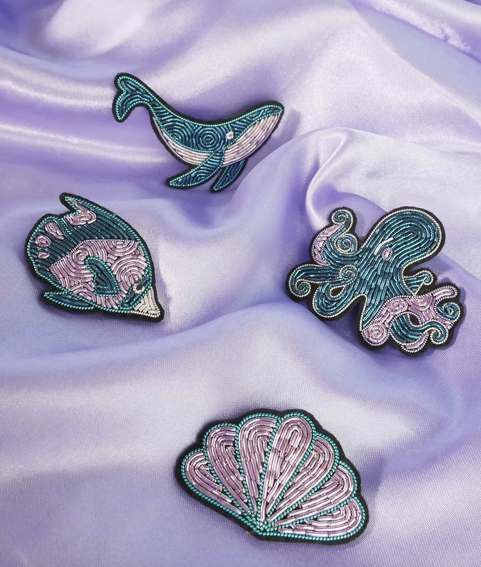 Broche - Coquillage irisé - Malicieuse