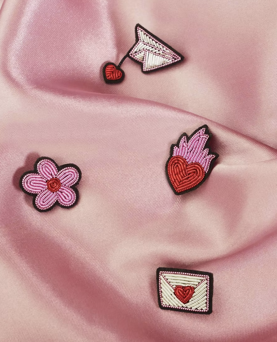 Broche - Mini coeur enflammé St Valentin - Malicieuse