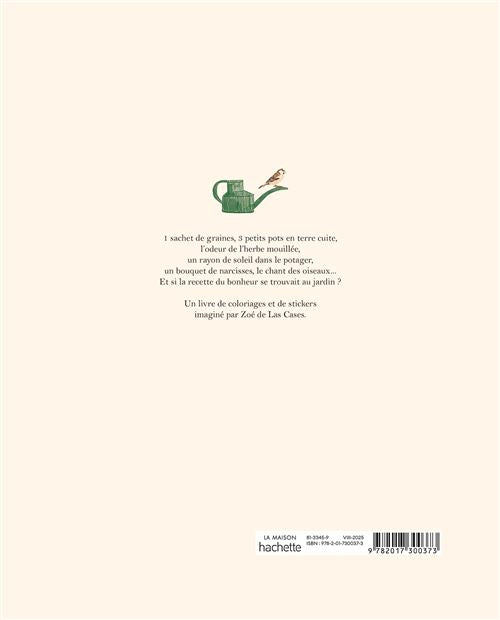 Carnet de coloriages et de stickers - Le Jardin - Hachette