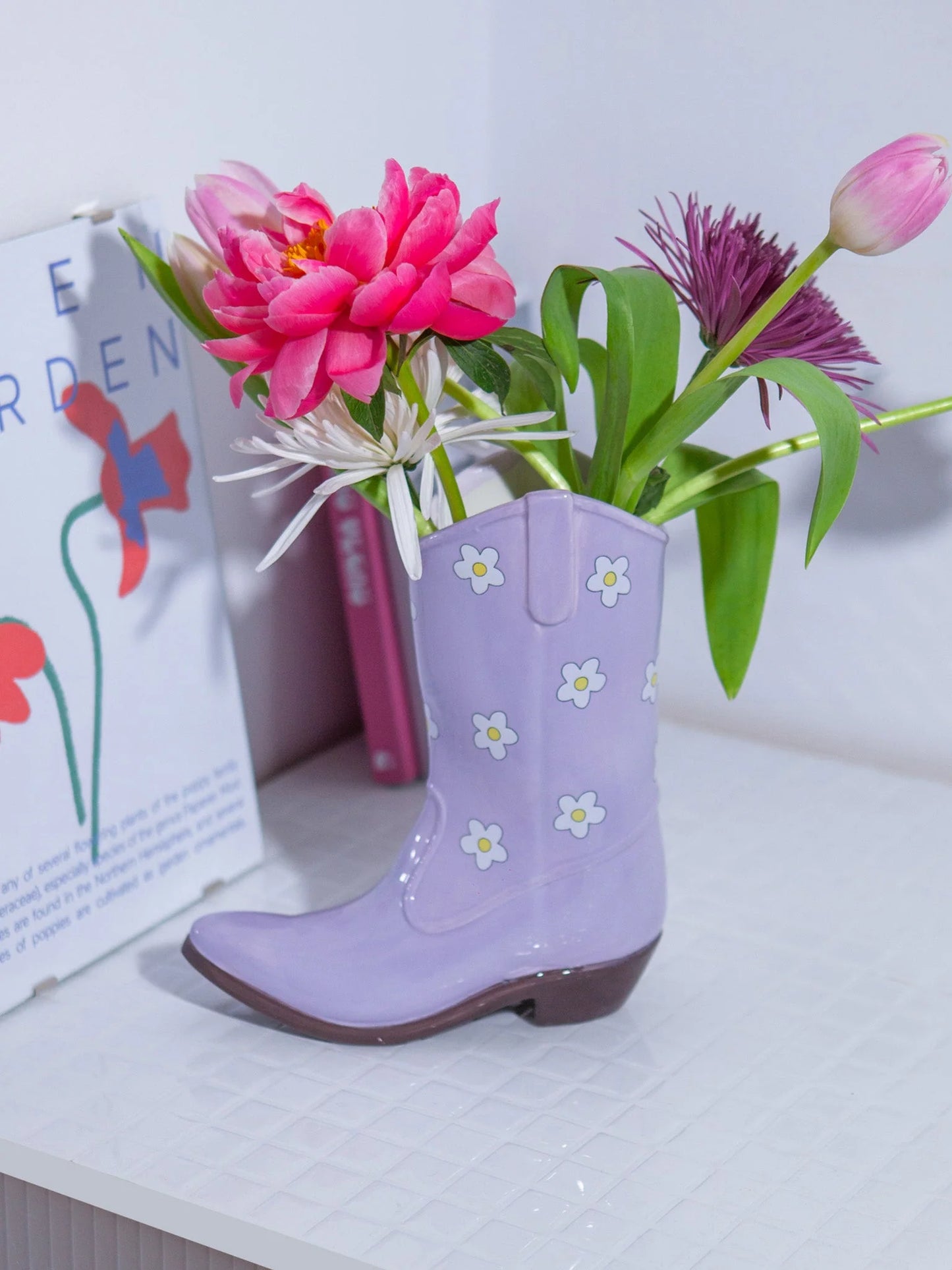 Vase - Rodeo Cowboy Boot - Lilac - DOIY