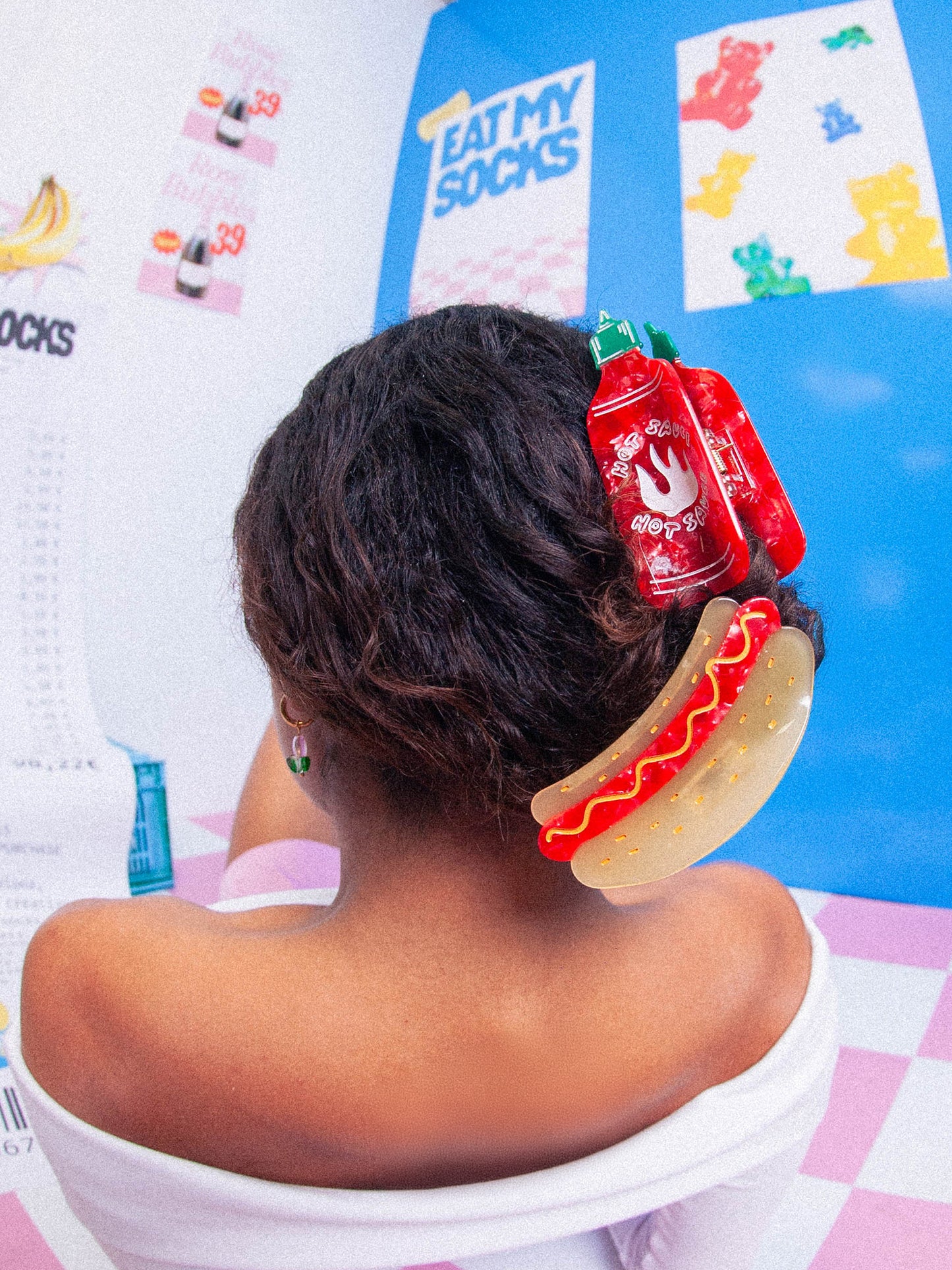 Pince à cheveux - Hotdog - Eat my socks