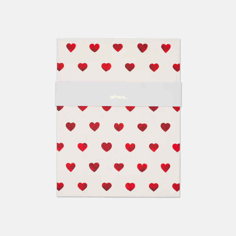 Pochette cadeau - Red hearts - petit format
