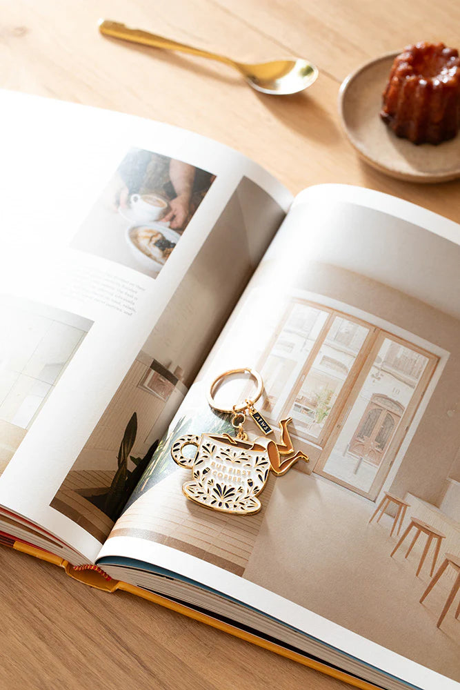 Porte-clés - But first coffee - All the ways to say
