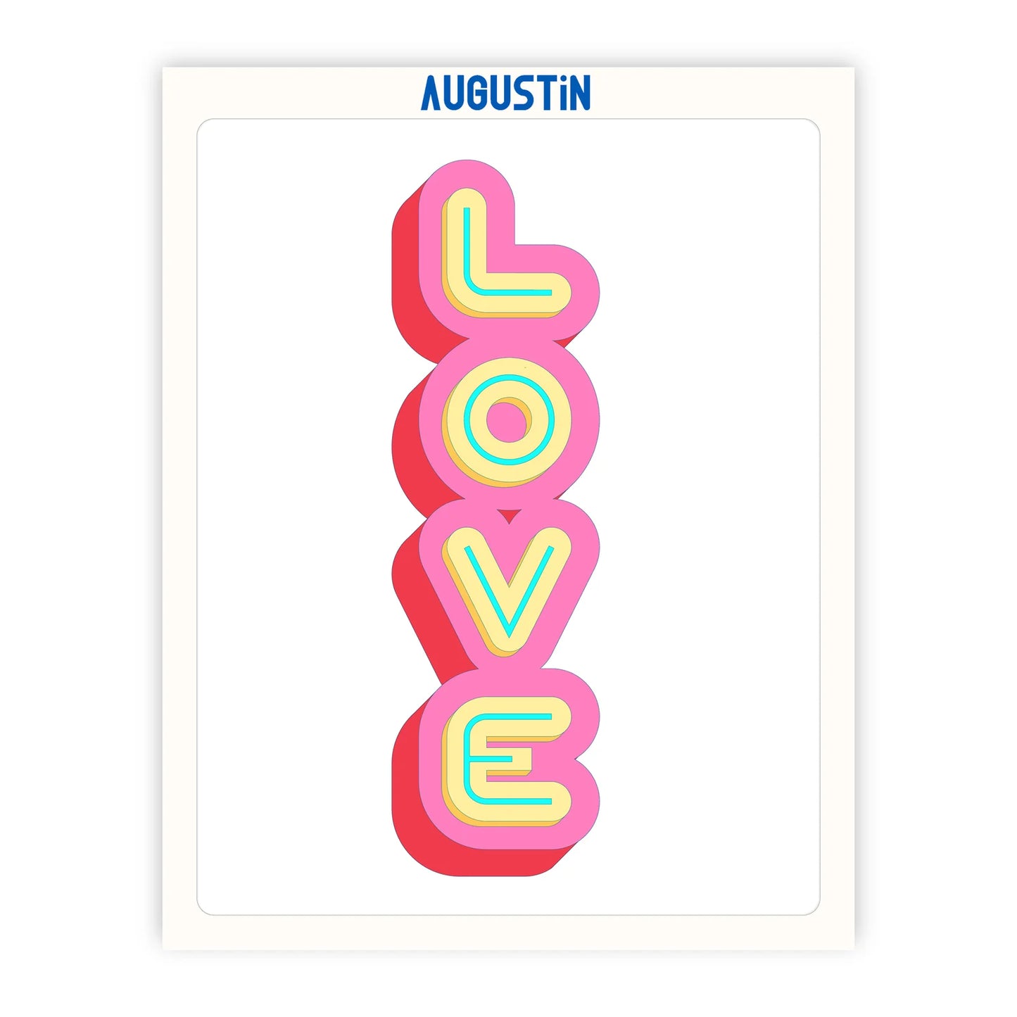 Affiche - M - Love rose - Augustin