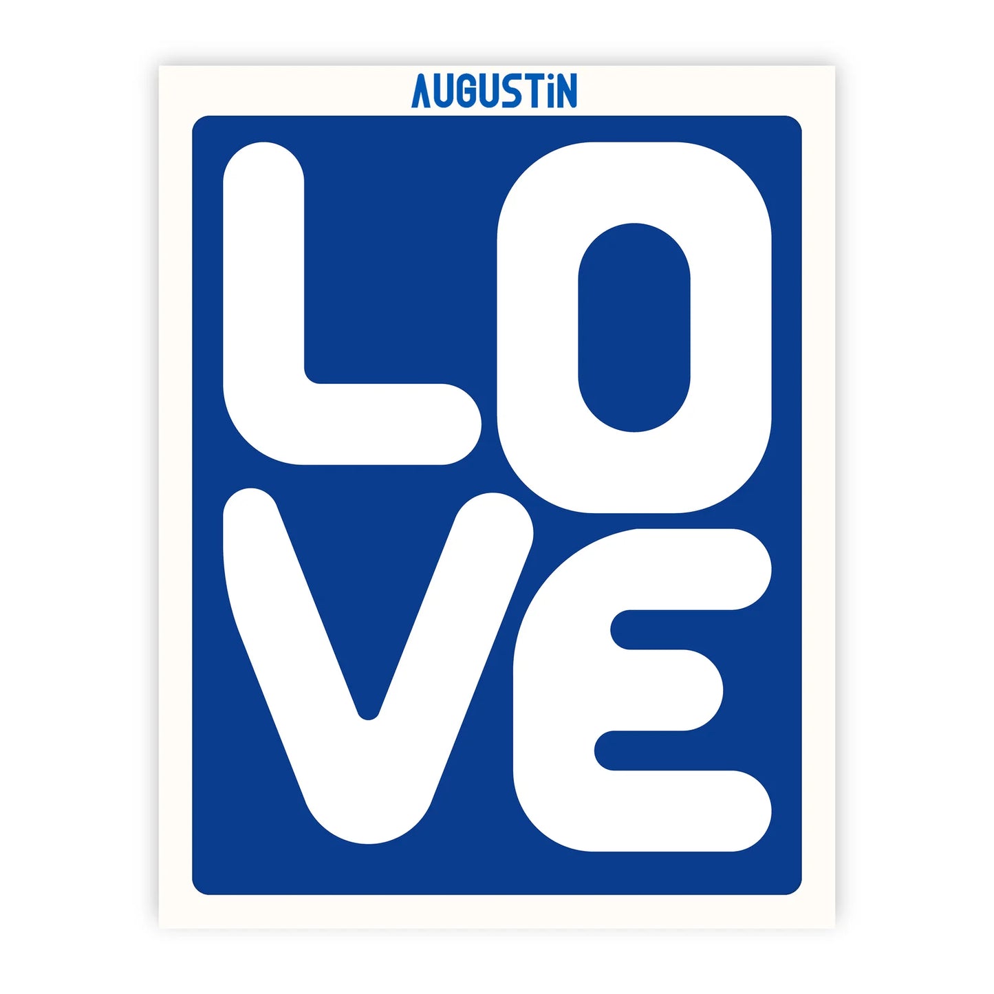 Affiche - M - Love bleu - Augustin
