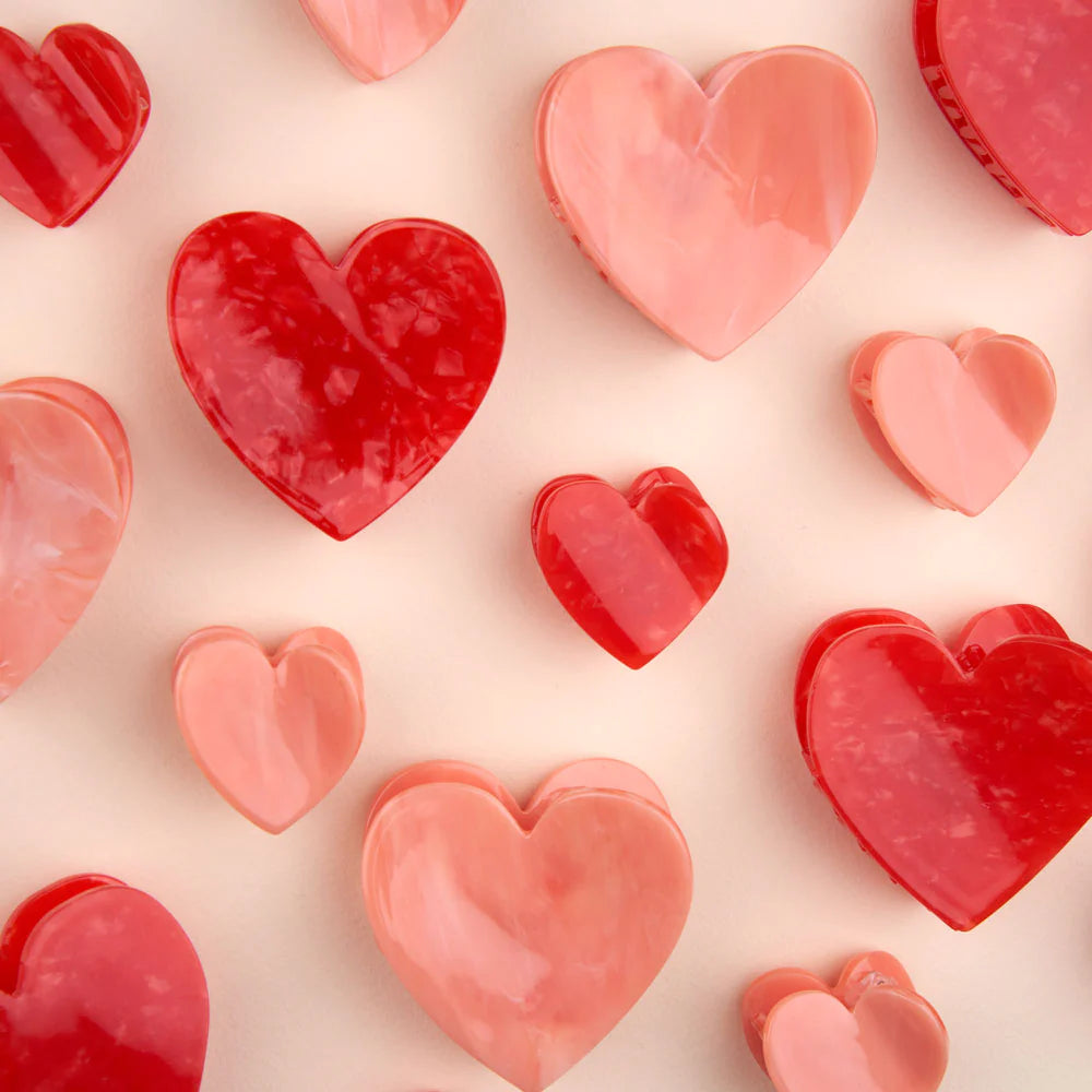 Mini pince à cheveux - Coeur Rose - Coucou Suzette