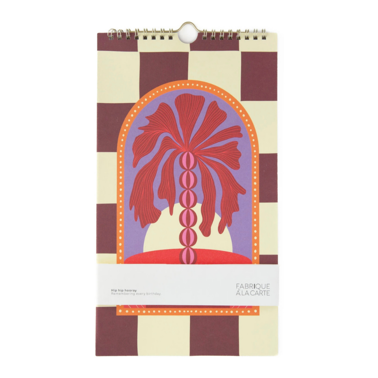 Calendrier d'anniversaire - carreaux palmier - A-Journal Collection