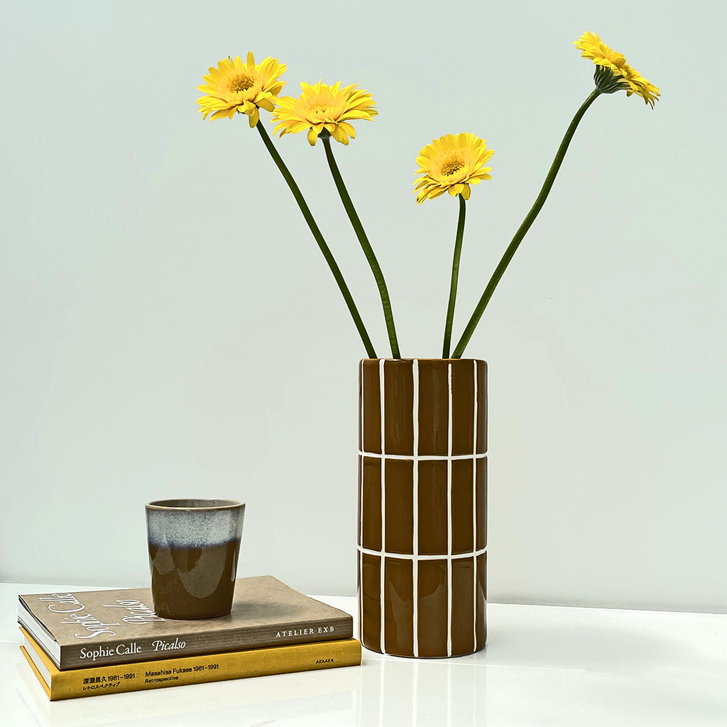 Vase - Carrelage - Ocre - Opjet