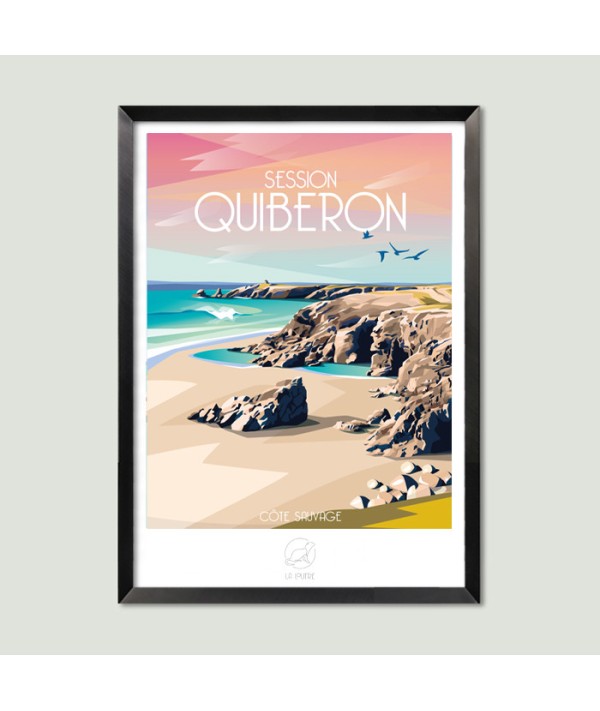 Affiche - Quiberon côte sauvage - La Loutre
