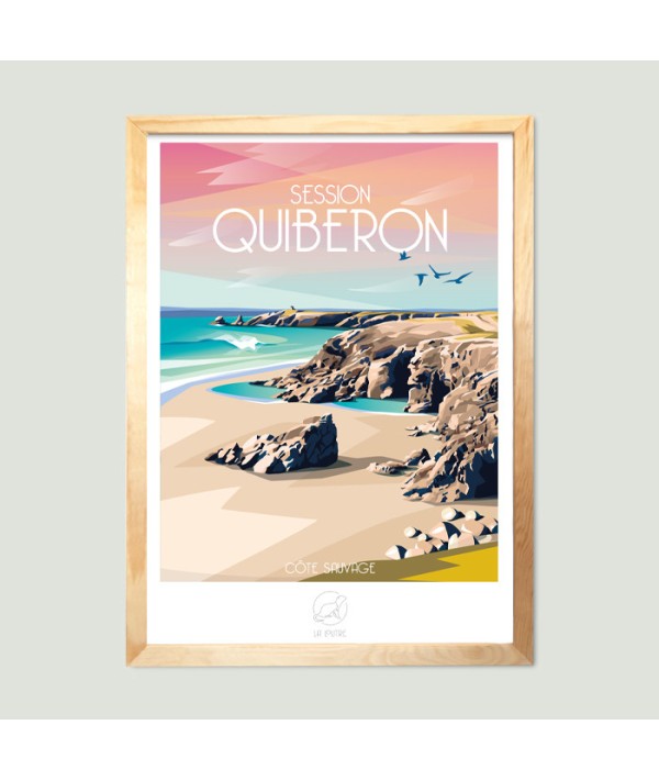 Affiche - Quiberon côte sauvage - La Loutre