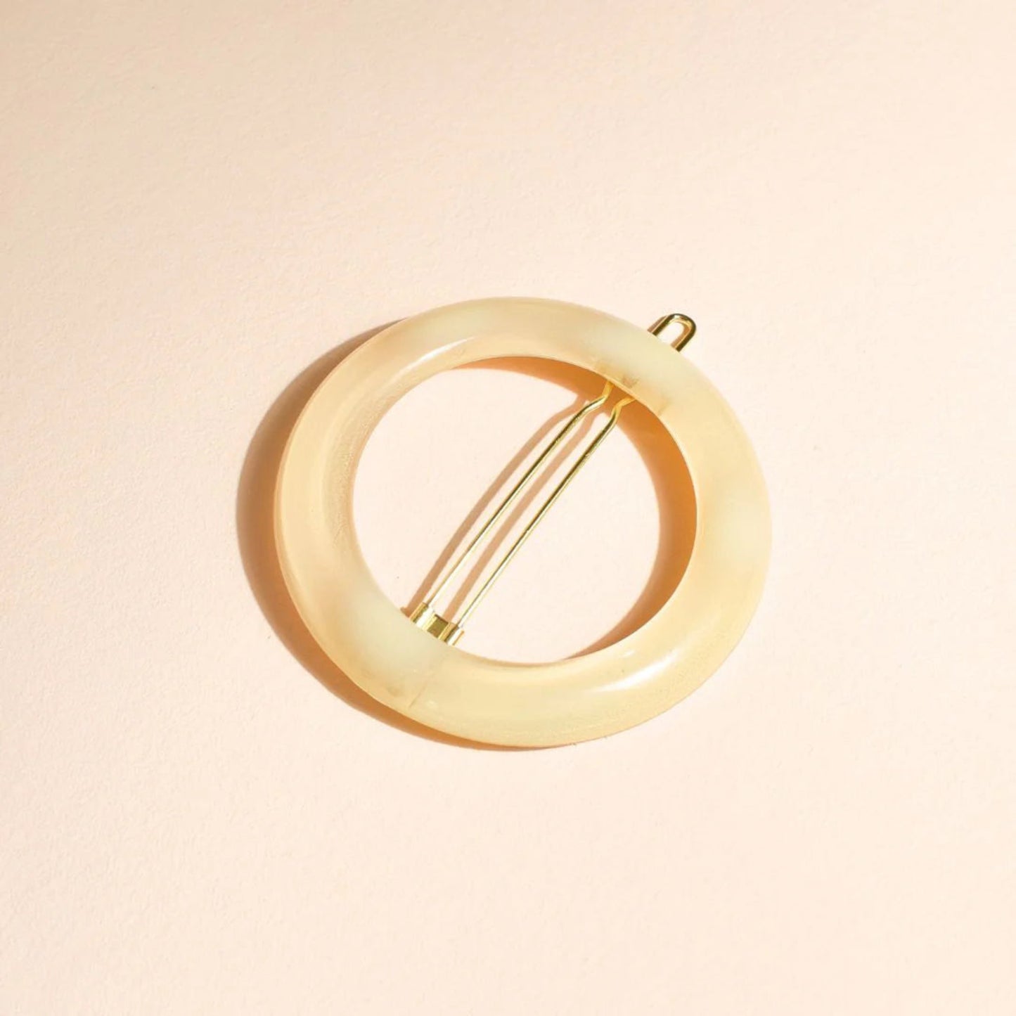 Barrette - ronde - ivoire - Bachca