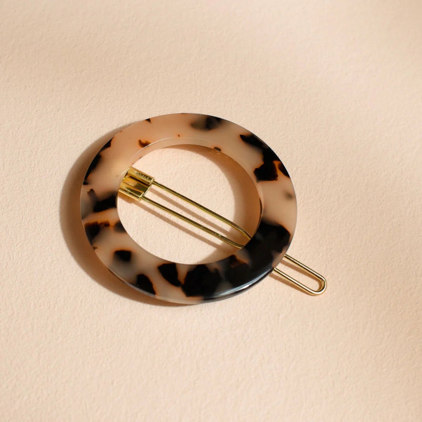Barrette - ronde - Écaille - Bachca