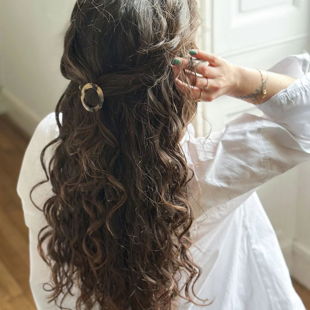 Barrette - ronde - Écaille - Bachca