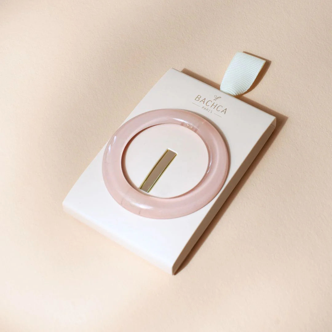 Barrette - ronde - Rose dragée - Bachca