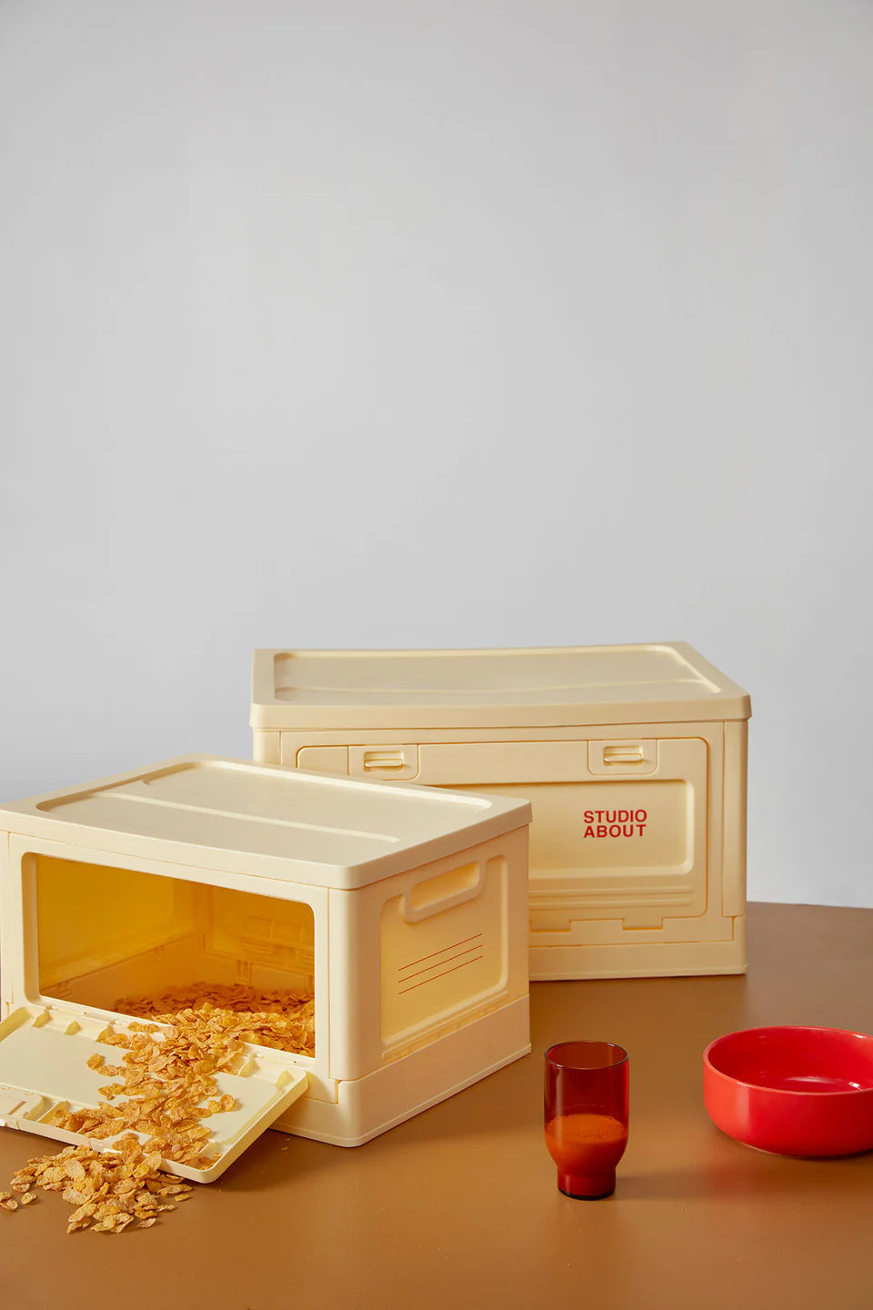 Boîte de rangement - Moyenne - Jaune clair - Studio about