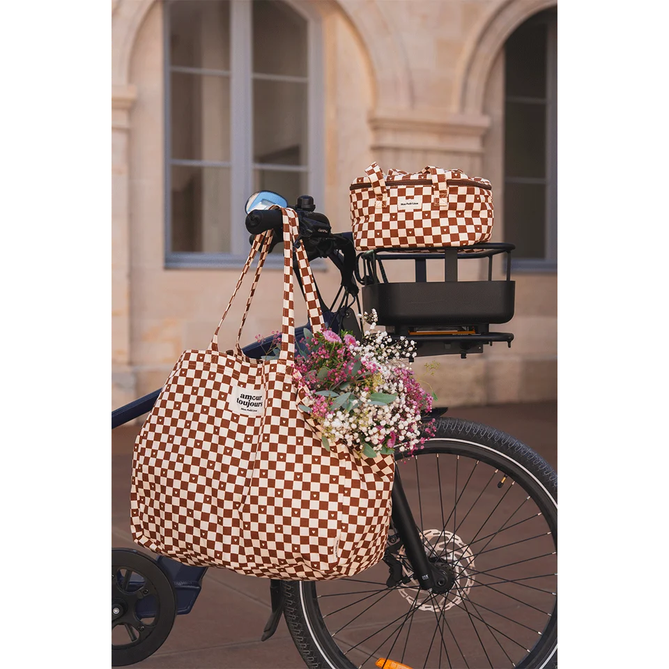 Cabas XXL - Damier Coeur - Mon petit Léon