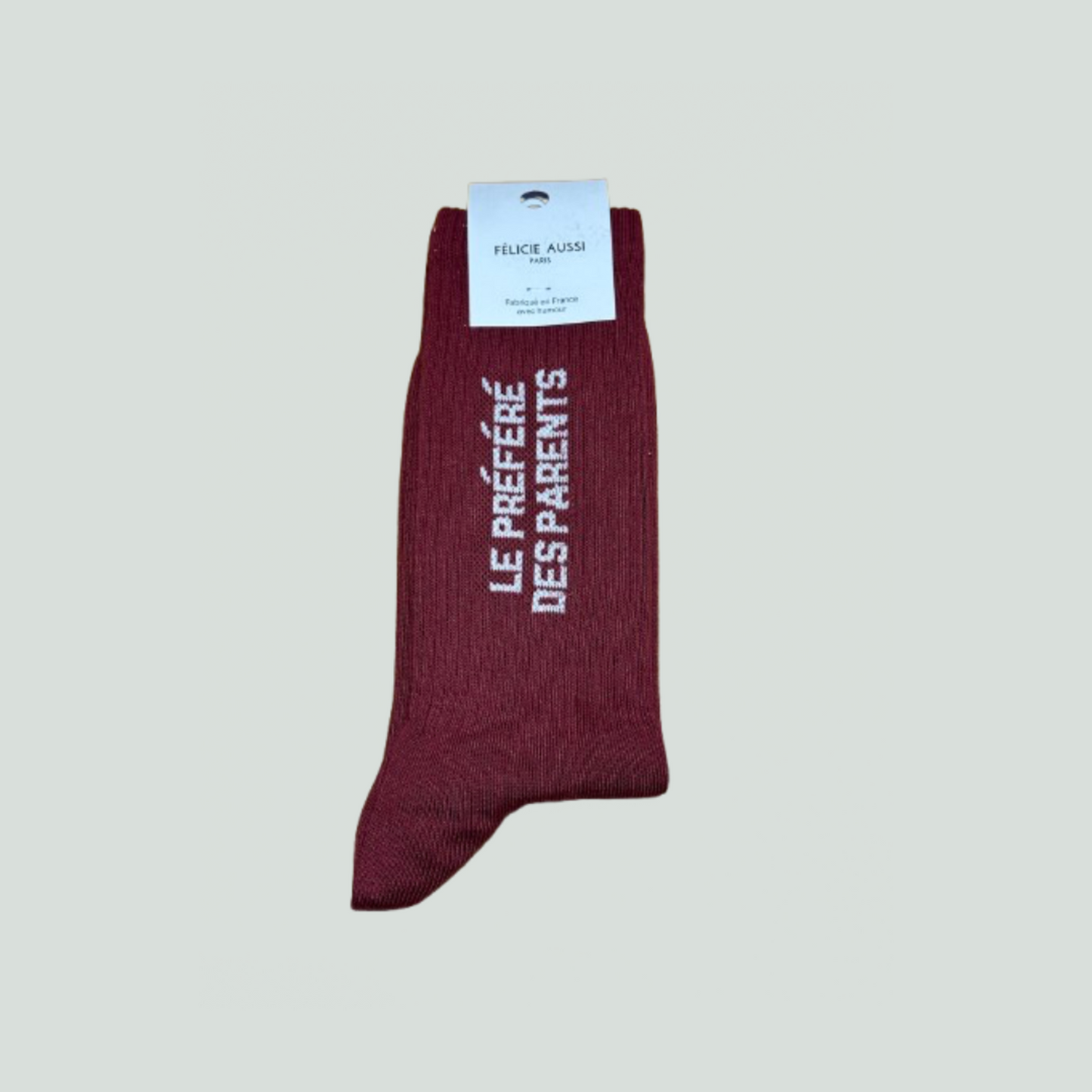 Chaussettes - Le préféré des parents - bordeaux - Félicie aussi
