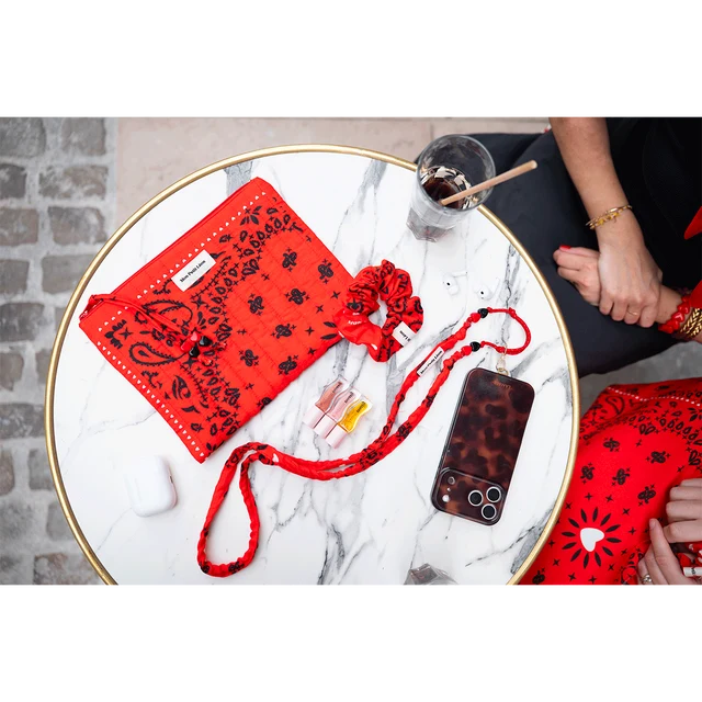 Chouchou gaze de coton - Bandana rouge - Mon Petit Léon