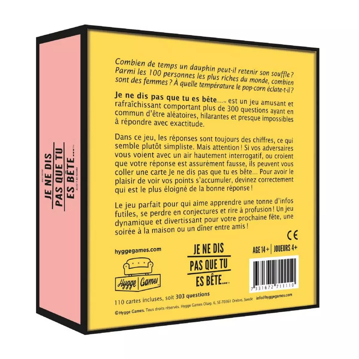 Jeu - Je ne dis pas que tu es bête