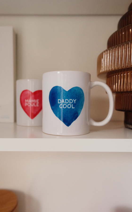 Mug - Grand coeur bleu - Daddy cool - Breizh Club