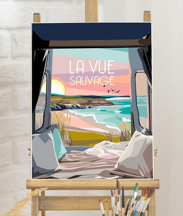 Kit peinture par numéros - Modèle Vue Sauvage - La Loutre